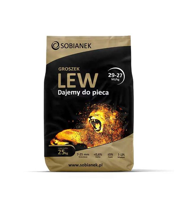 Groszek luz,  Lew, Pantera, węgiel ,brykiet, pellet Olczyk