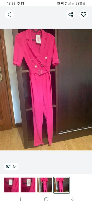 Macacão rosa (fuscia) novo, tamanho s/m para venda ainda com etiqueta