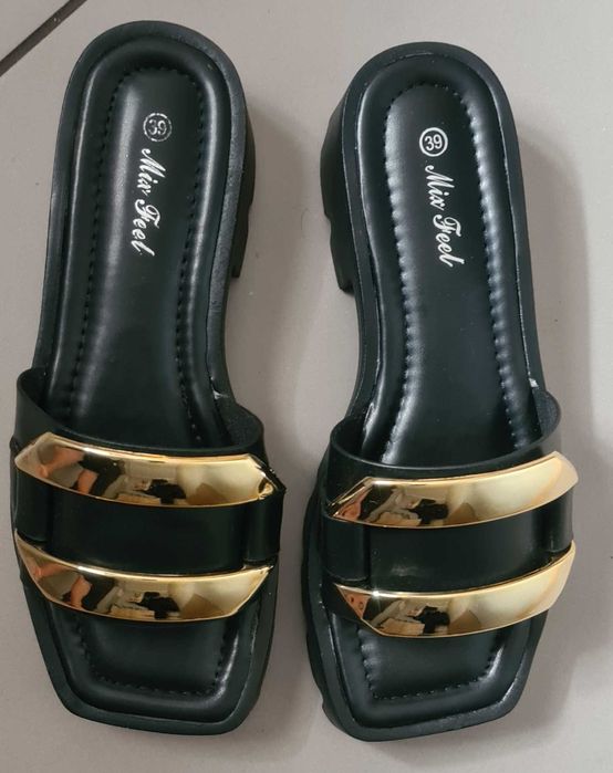 Mix Feel damskie klapki na traktorowej podeszwie  roz 39