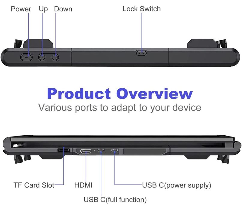 Extensor portátil para laptop, 13,3’’ FHD 1080P IPS