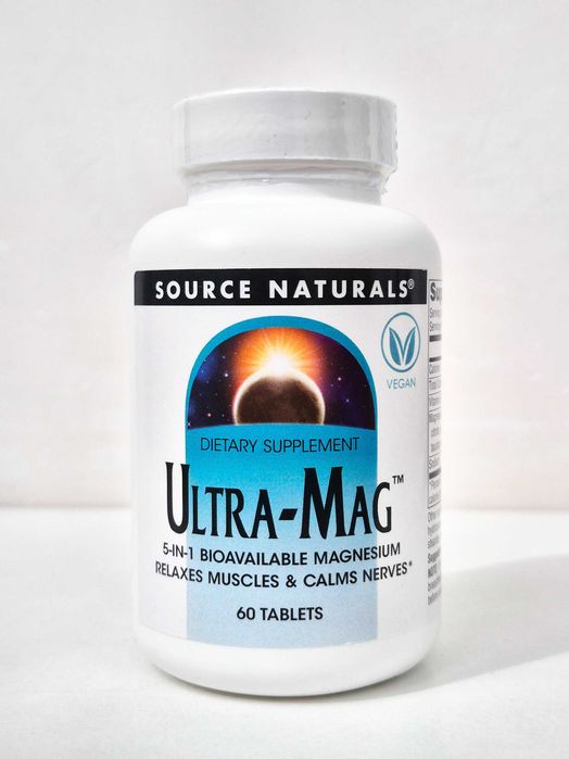 Магній з вітаміном B6 Source Naturals Ultra-Mag, 60/120 таблеток