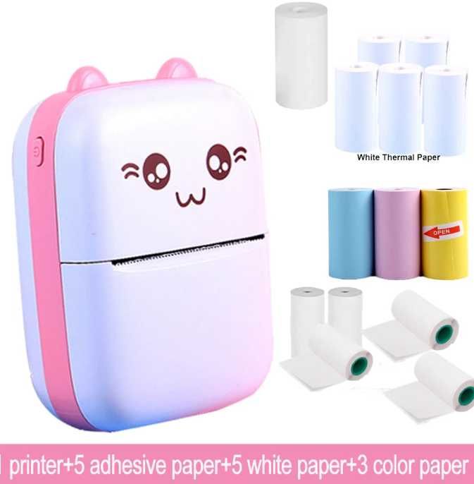 Mini Thermal Printer Bluetooth+ Pack with 13 Rolls NEW FREE SHIPPING64584993004290123