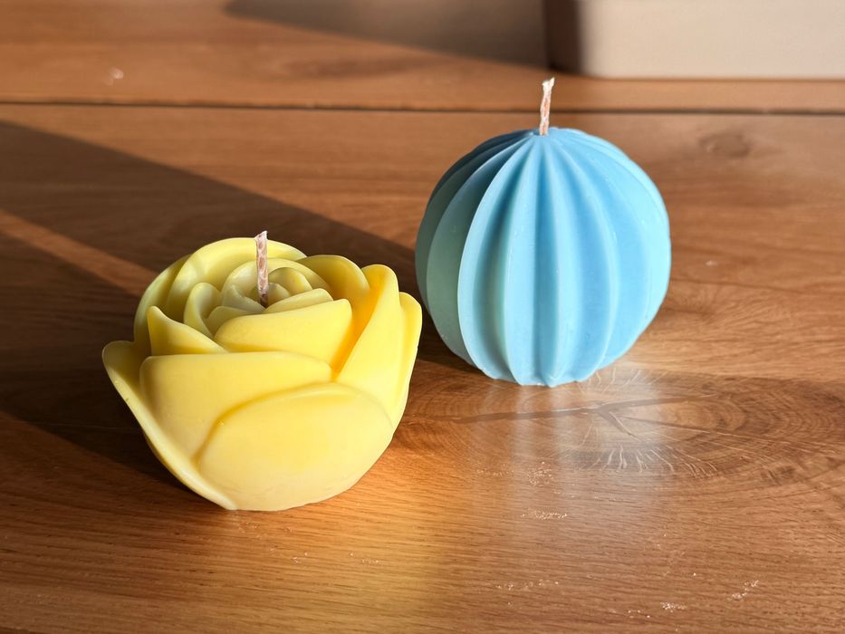Świeca sojowa DIY duża róża lub duża kula