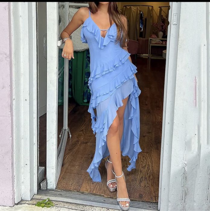 Сарафан плаття небесного кольору