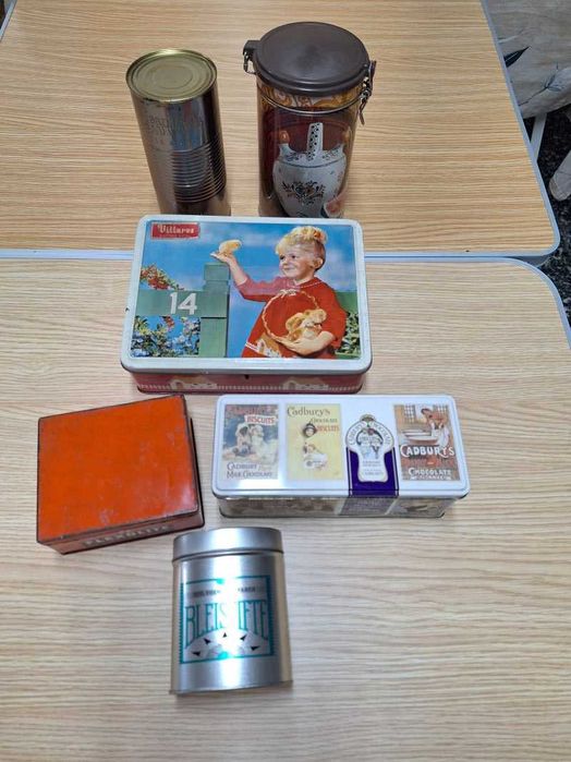 Lote de 6 Caixas em Lata, diversas, para uso ou Coleção: