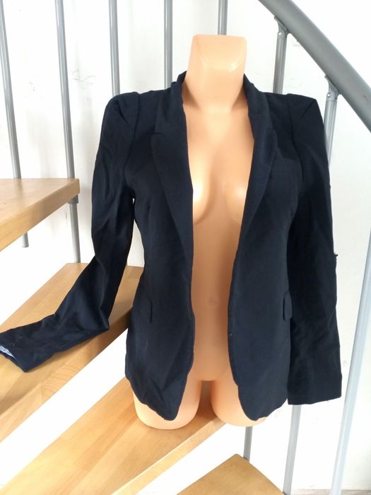 Żakiet granatowy klasyczny marynarka elegancka Zara Women