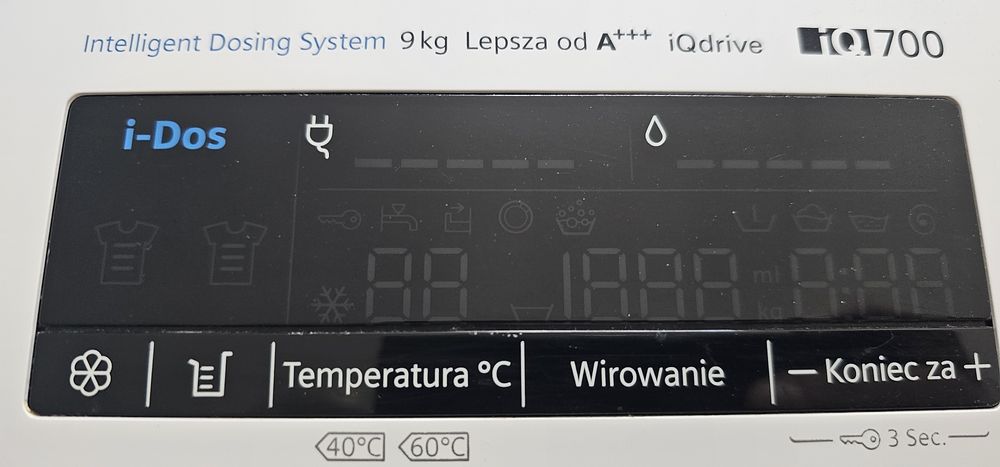 Siemens IQ700 i-Dos Panel przedni z programatorem