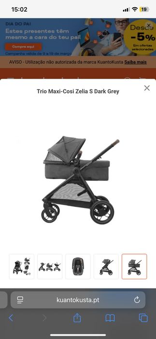 Carrinho Cybex Zélia + Ovo | Conjunto completo | Bom estado