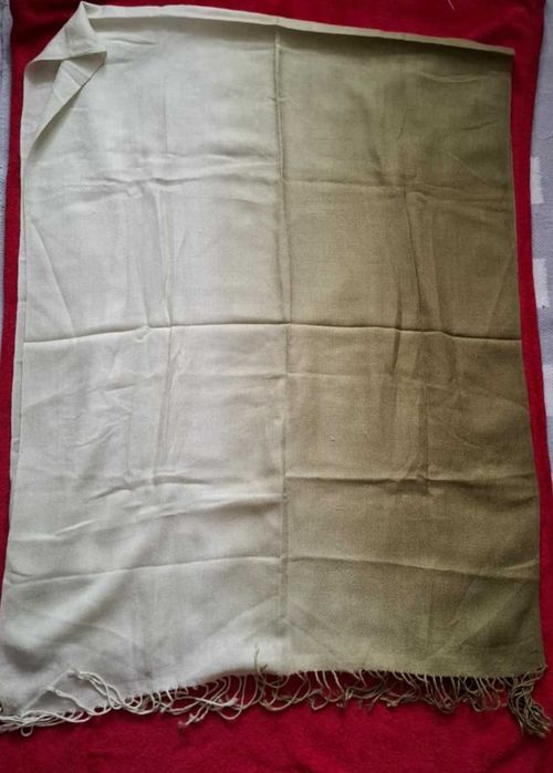 szal ombre zieleń oliwkowa kaszmir