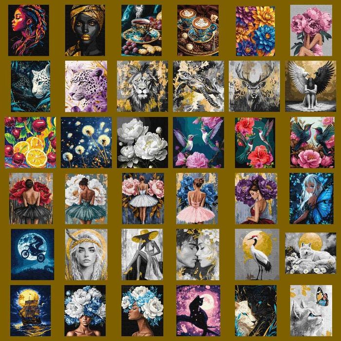 Картины по номерам животные и птицы