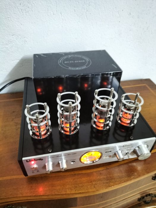 Wzmacniacz lampowy USB/bluetooth 2x40watt RMS prezent okazja jak nowy