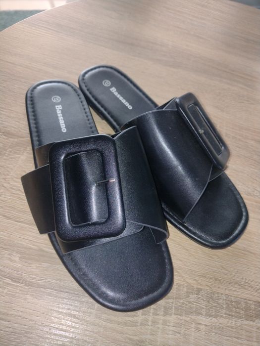 Nowe buty klapki r37 czarne lato