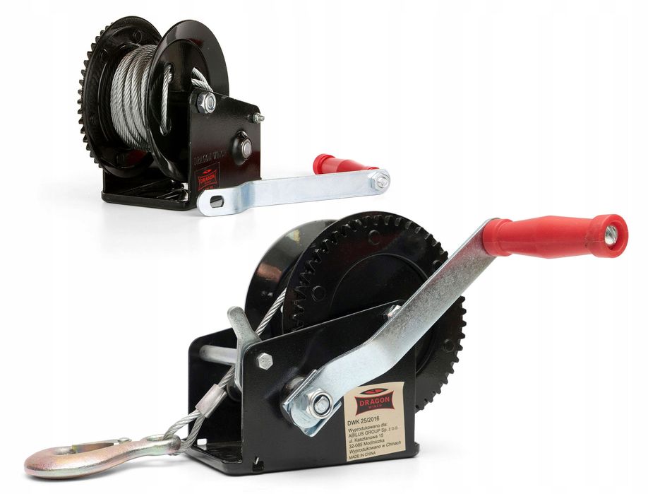 WYCIĄGARKA RĘCZNA KORBOWA LINOWA 1133kg wciągarka lebiodka przenośna