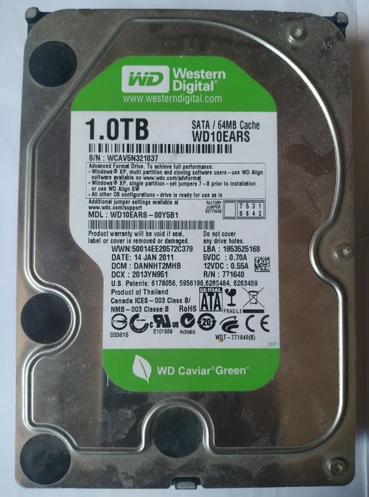 2 HDD 1TB WD 3.564284477941889121