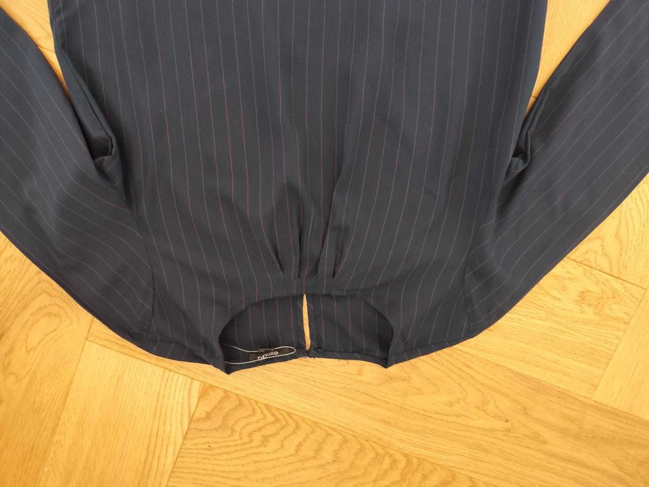Nowa bluzka damska elegancka wiskoza granatowa 36 S 38 M