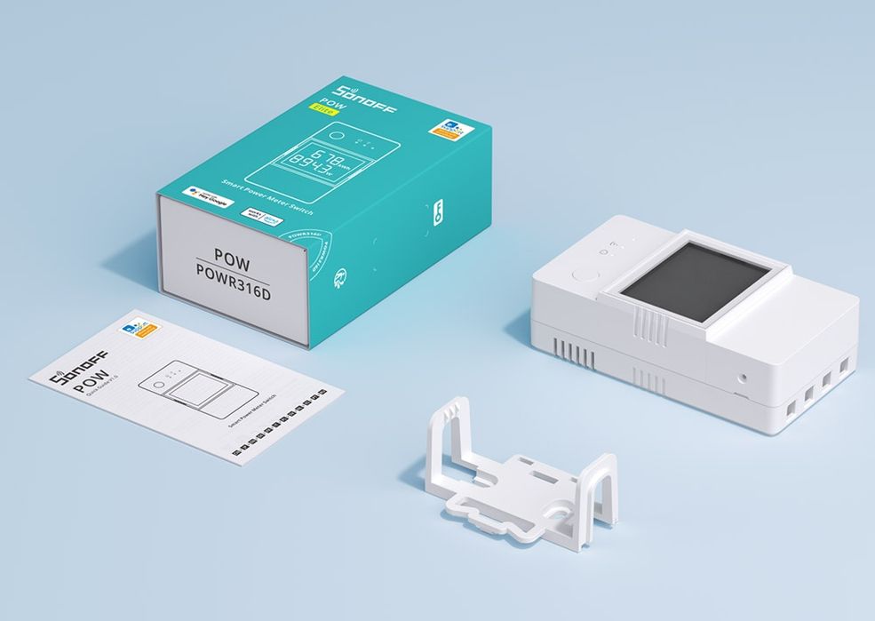 Sonoff Pow R3 20D Elite вай-фай реле с энергометром