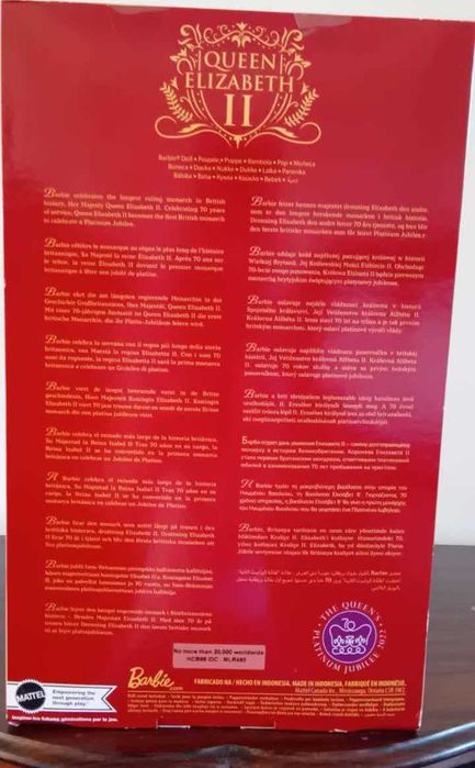 Barbie Rainha Elizabeth II de Inglaterra