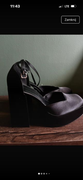 Czarne buty na obcasie nowe