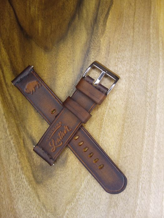 Skórzany pasek zegarka handmade