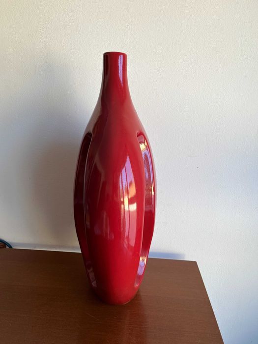 Jarrão Vermelho Grande Decorativo