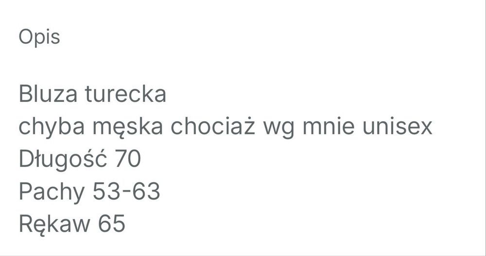Bluza turecka na Diora elastyczna S unisex