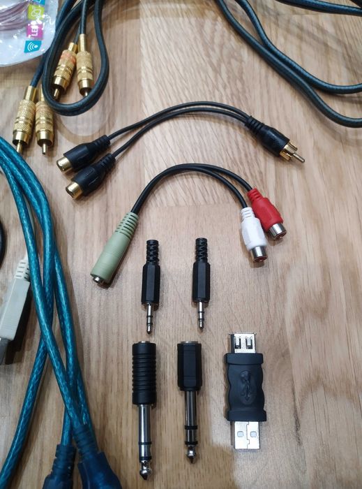 Kable USB + Cinch + przejściówki wysokiej jakości