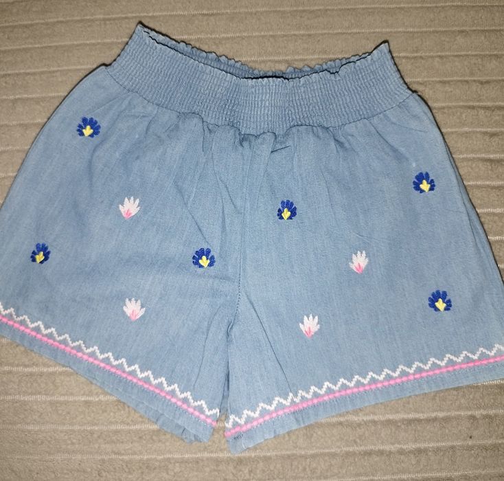 Spodenki krótkie dziewczęce 98 Marks & Spencer jeans niebieskie bawełna