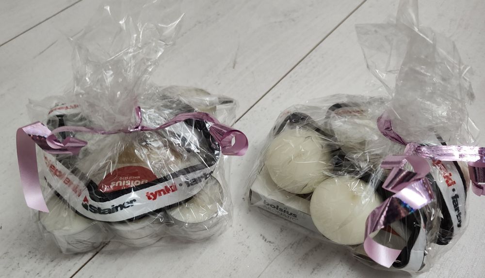 Zestaw świeczki długopisy smycze