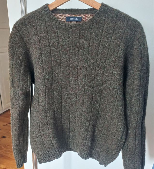 100%lã Cortefiel camisola verde