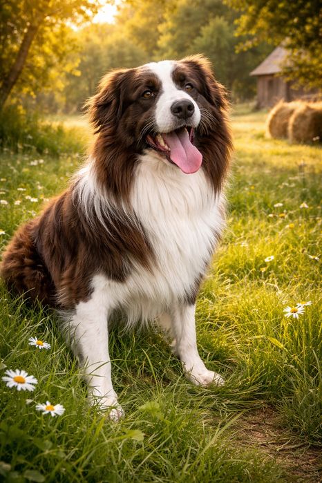 Border Collie Czekoladowo Biała dziewczynka