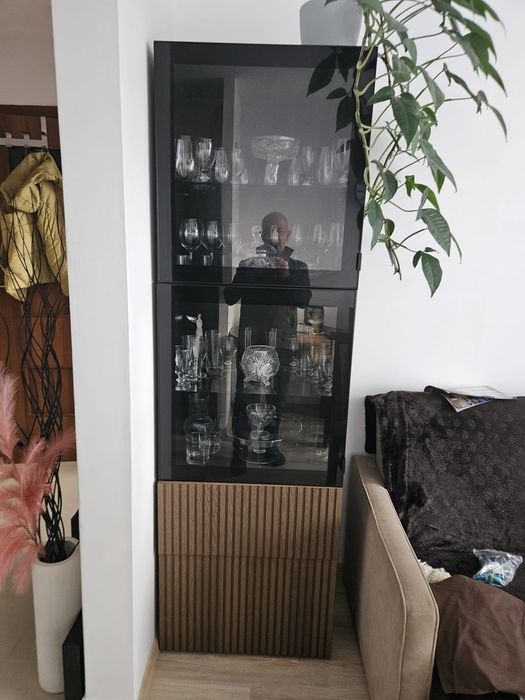 Meble ikea komoda i witryna, okleina dębowa