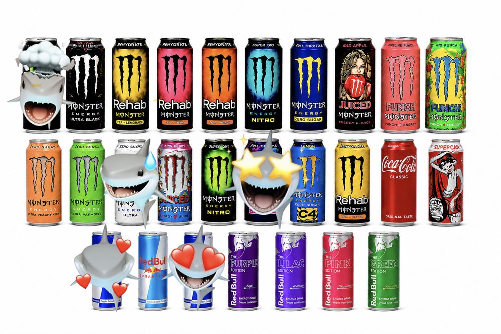 Monster Energy,Red Bull,Coca-Cola