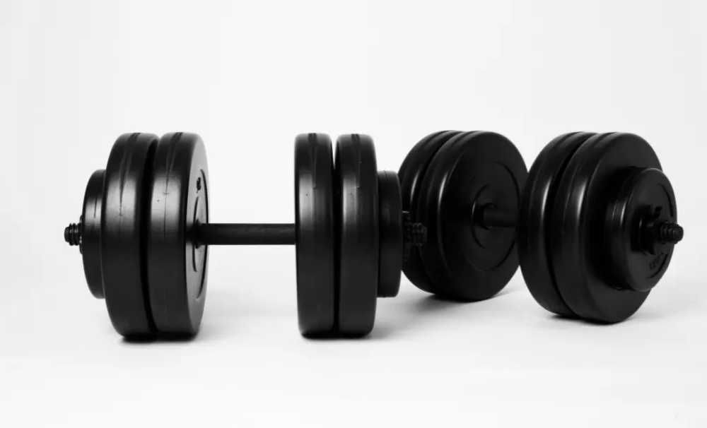 Т89 Гантелі металеві наборні 12-100 кг metal color Гантелі композитні