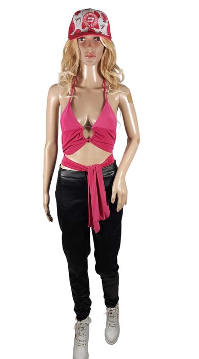 Nowy różowy croptop krótki top bluzka 32,XXS/34,XS PrettyLittleThing