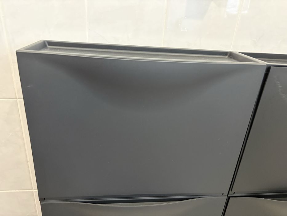 Sapateira IKEA TRONES (4un), preto, 52x18x39 cm