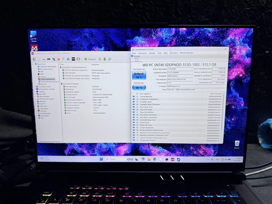 ASUS ROG STRIX G16 RTX4060 140W!|i5-13450HX|DDR5-16GB|SSD512|165Hz