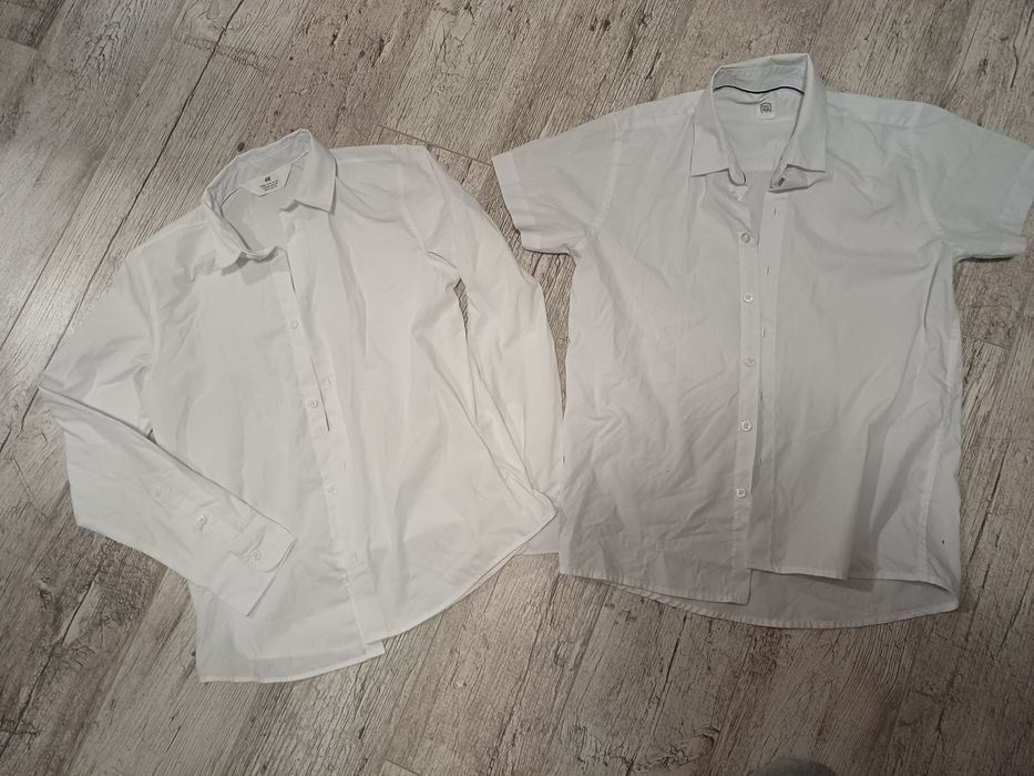 Bluzki biale dla chlopca r. 152 158