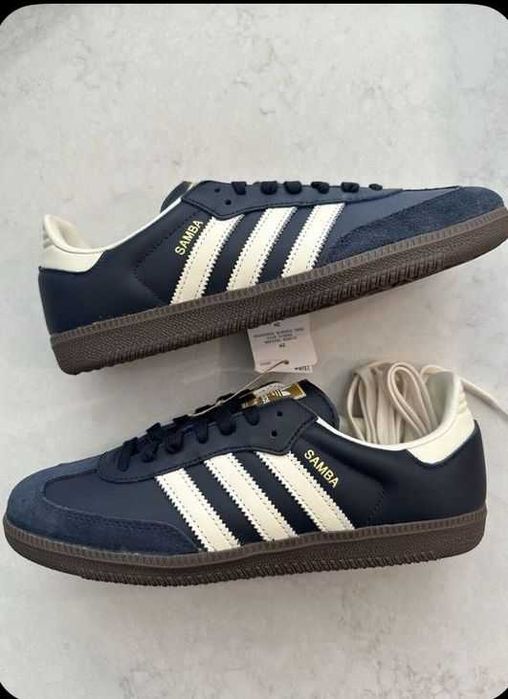 (БЕЗ ПЕРЕДОПЛАТИ) Adidas Samba OG Navy Blue адідас самба темно сині