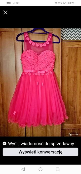 Śliczna sukienka weselna M/L