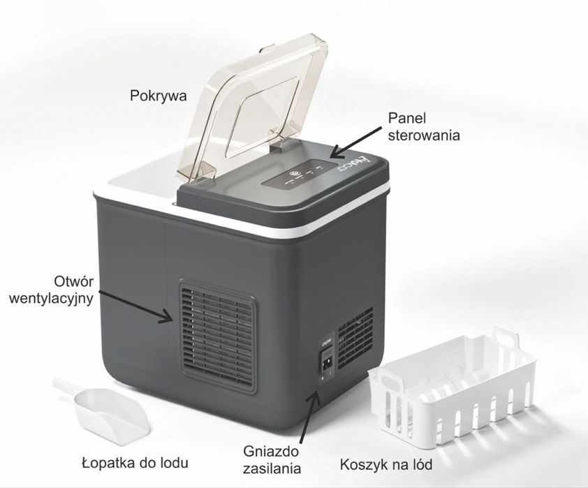 Kostkarka do lodu Yolco ICM1 Space Grey