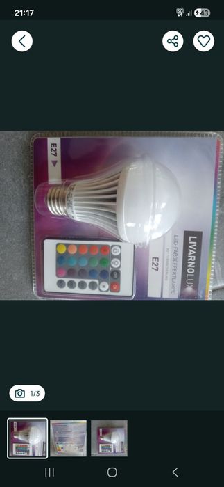 Żarówka LED z pilotem