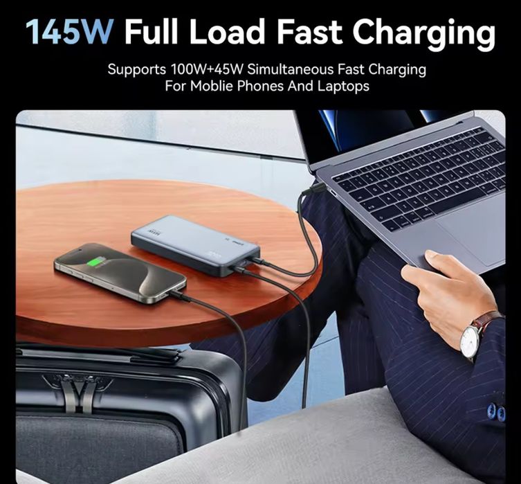 Павербанк 25000mAh ZIME Z5 PD 145W  Швидше заряджання Оригінал USB-C