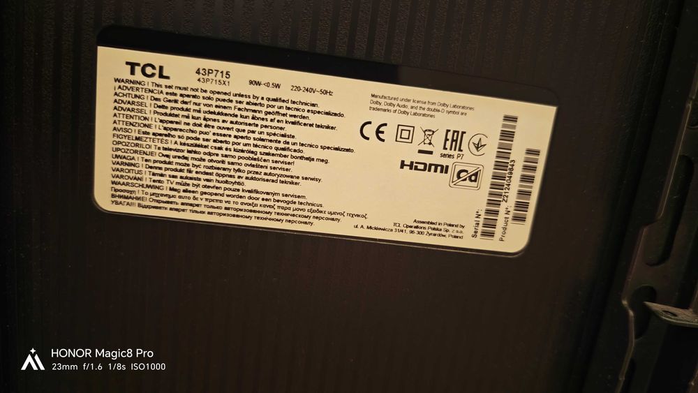Telewizor TCL 43 P715