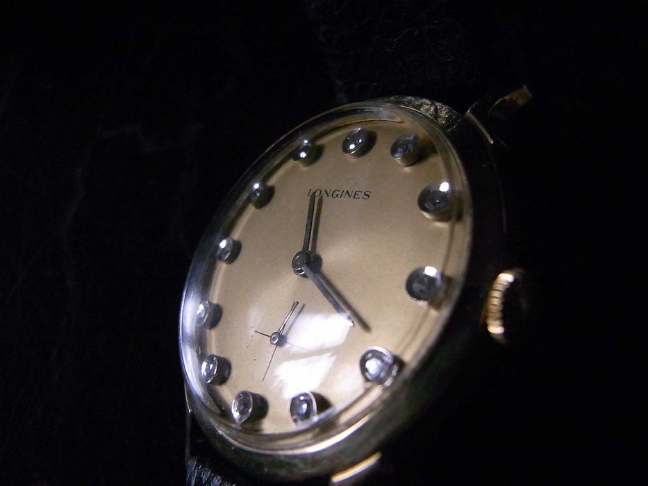 Rarytas ! LONGINES 14k + diamenty ! Unisex 33,00mm !TOP !