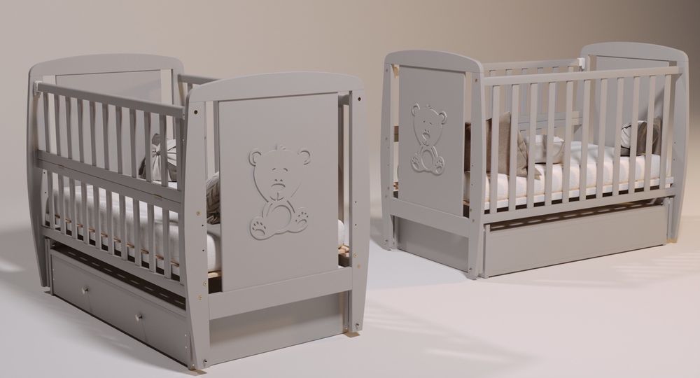 Кровать ТМ Дубок «Умка» рисунок 3D