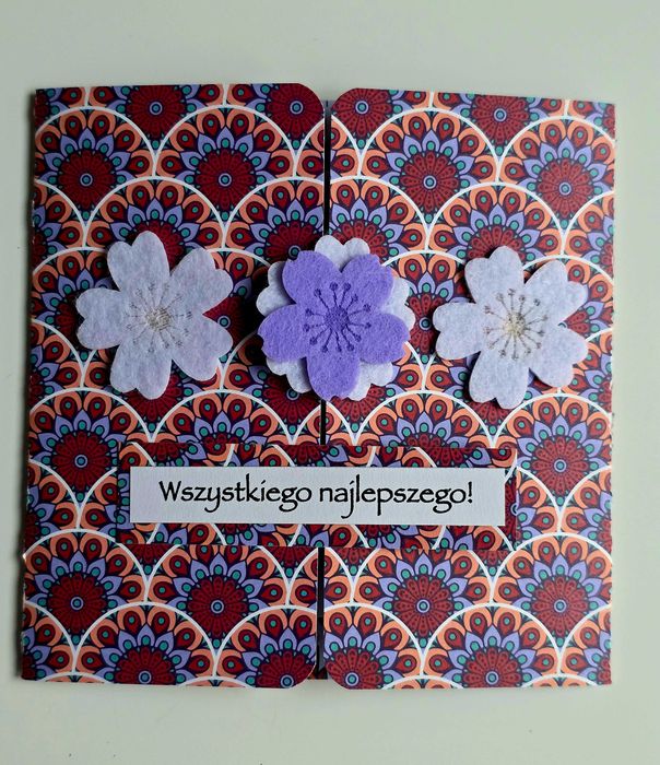 Kartka okolicznościowa z życzeniami, handmade, scrapbooking