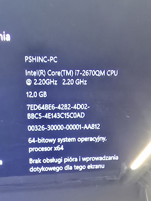 Laptop  17cali Dell l702x i7 12GB RAM dwa dyski