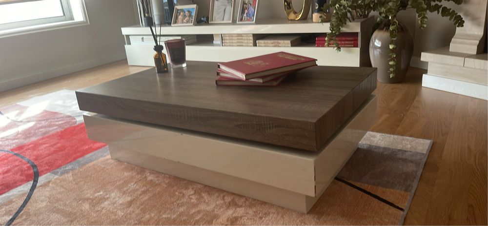 Conjunto mesa e movel centro