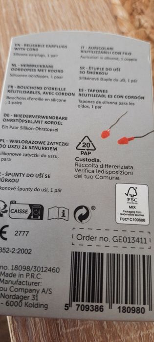 Silikonowe zatyczki do uszu