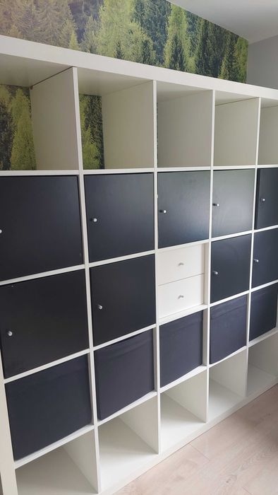 IKEA regał Kallax biały 182x182 cm 25 półek